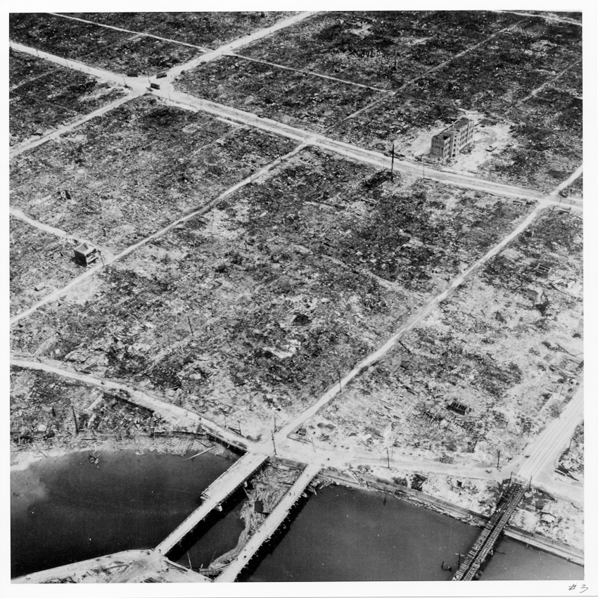 Photograph 1 of 21 from the August 1945 flight over Hiroshima